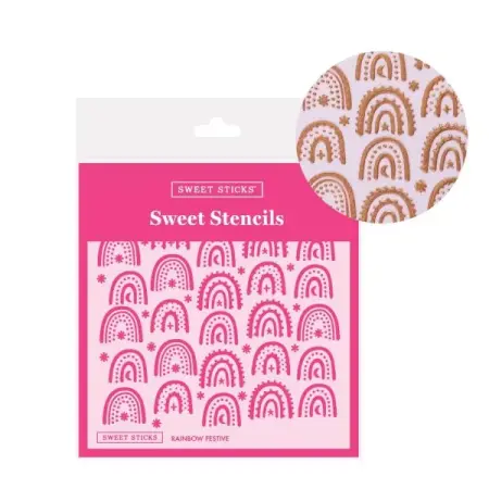 Sweet Sticks Rainbow Festive Stencil
